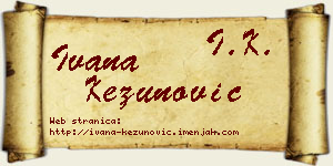 Ivana Kezunović vizit kartica